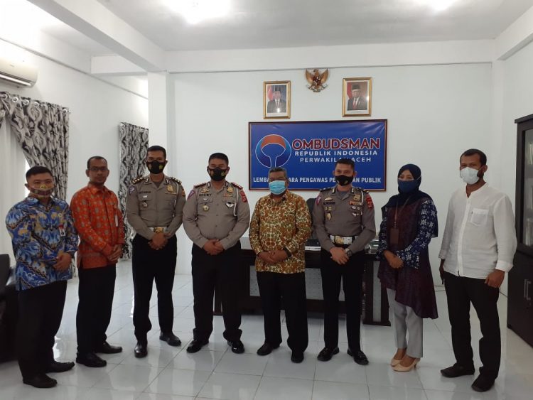 Dirlantas Polda Aceh Sambangi Ombudsman.  foto Ombudsmanaceh
