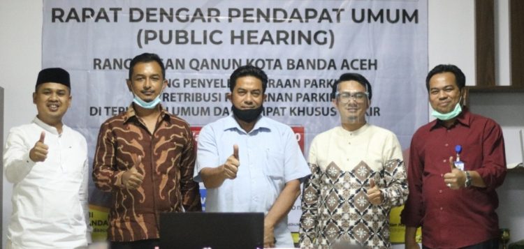 RDPU Komisi III DPRK Banda Aceh terkait Raqan Penyelenggaraan Parkir dan Retribusi Parkir di Tepi Jalan Umum dan Tempat Khusus, Jumat, 16 Oktober 2020.