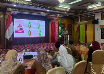 Acara pengukuhan Kepala Perwakilan BKKBN Aceh yang baru, yakni Safrina Salim, di Meuligoe Gubernur Aceh, Senin (11/9/2023). (DOK. Humas BKKBN)
