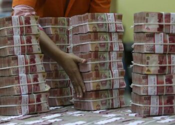 Kemenkeu mencatat utang pemerintah naik sebesar Rp108,4 triliun menjadi Rp8.253,09 triliun per Januari 2024. (Foto: CNN Indonesia/Safir Makki)