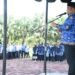 Pj Bupati Aceh Besar Muhammad Iswanto SSTP MM beri sambutan dan arahan dalam upacara Apel Gabungan di halaman Kantor Bupati Aceh Besar, Kota Jantho, Selasa (17/04/2024).